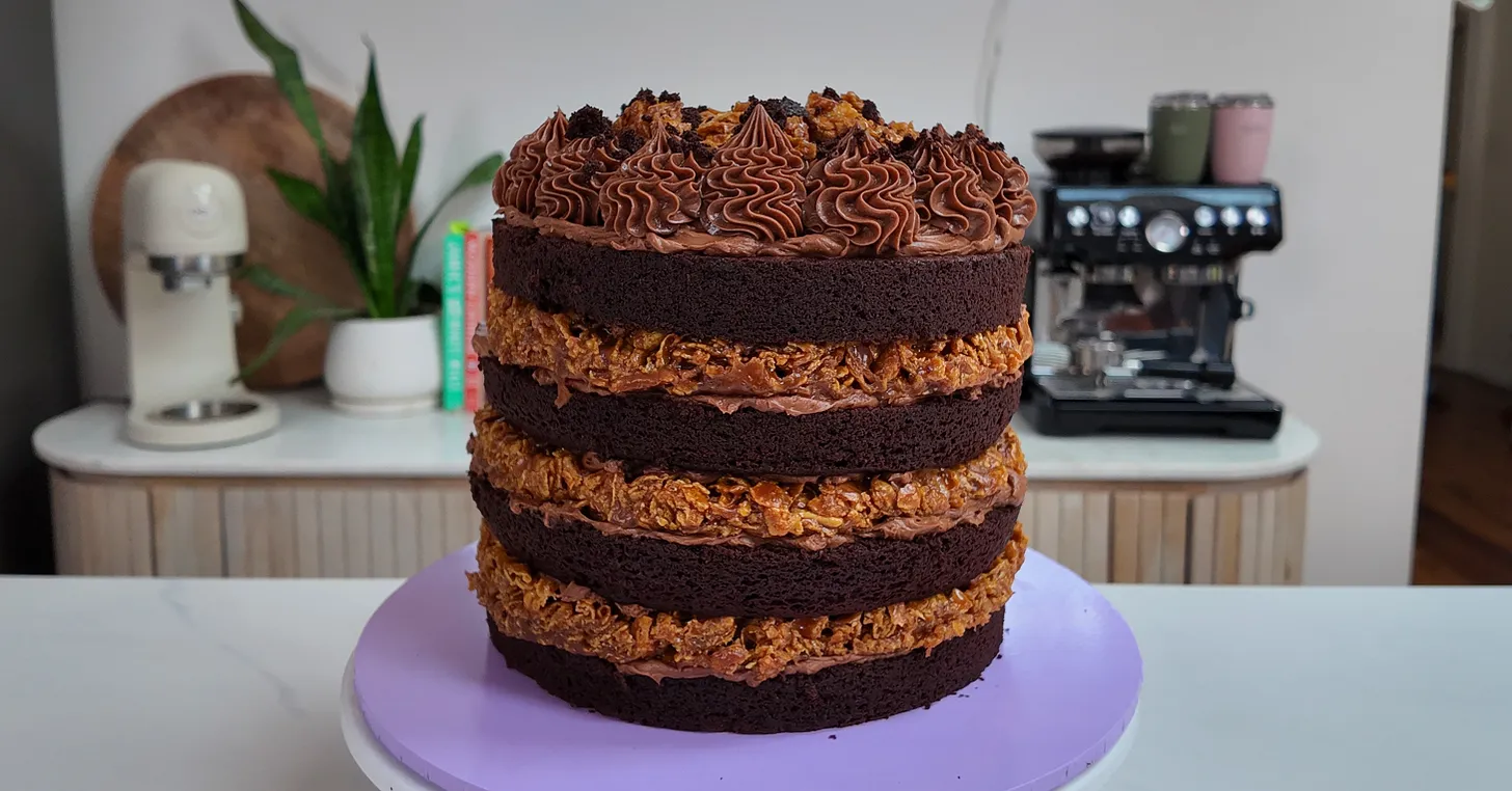 Caramel Cornflake Cake