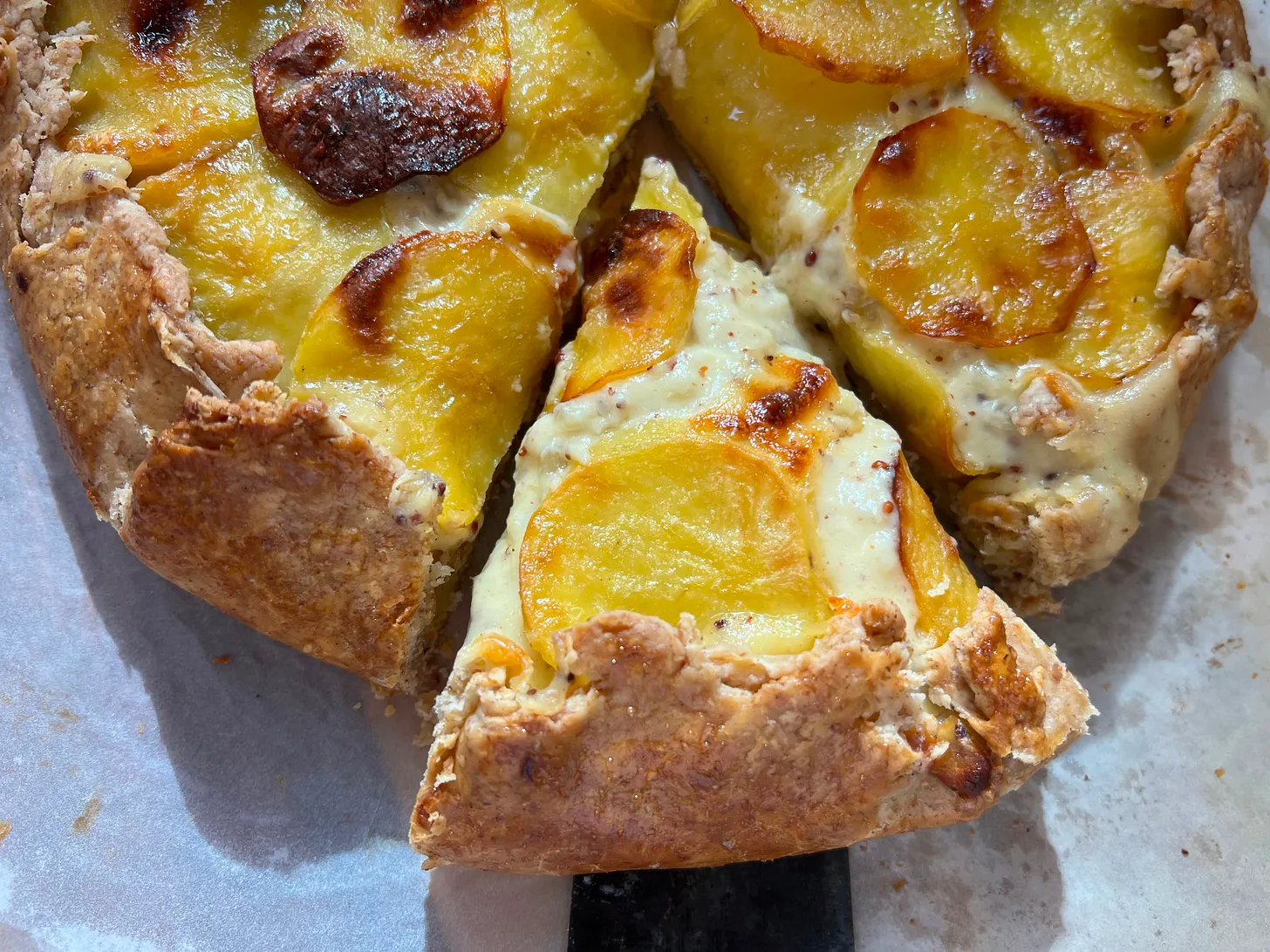 Cheese, Onion and Potato Galette (with homemade Olive Oil Pastry)