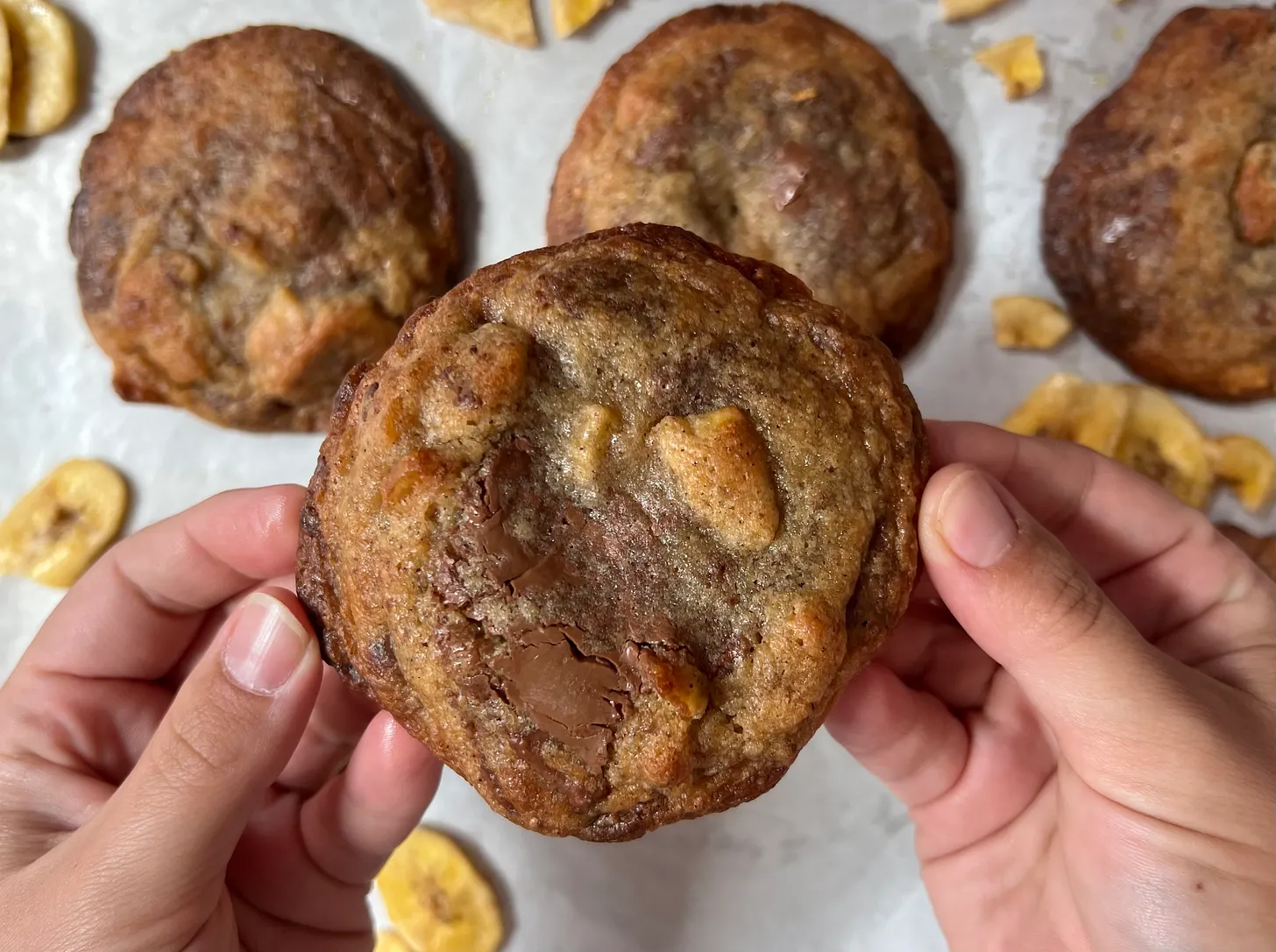 Chewy Brown Butter Banana Bread Cookies