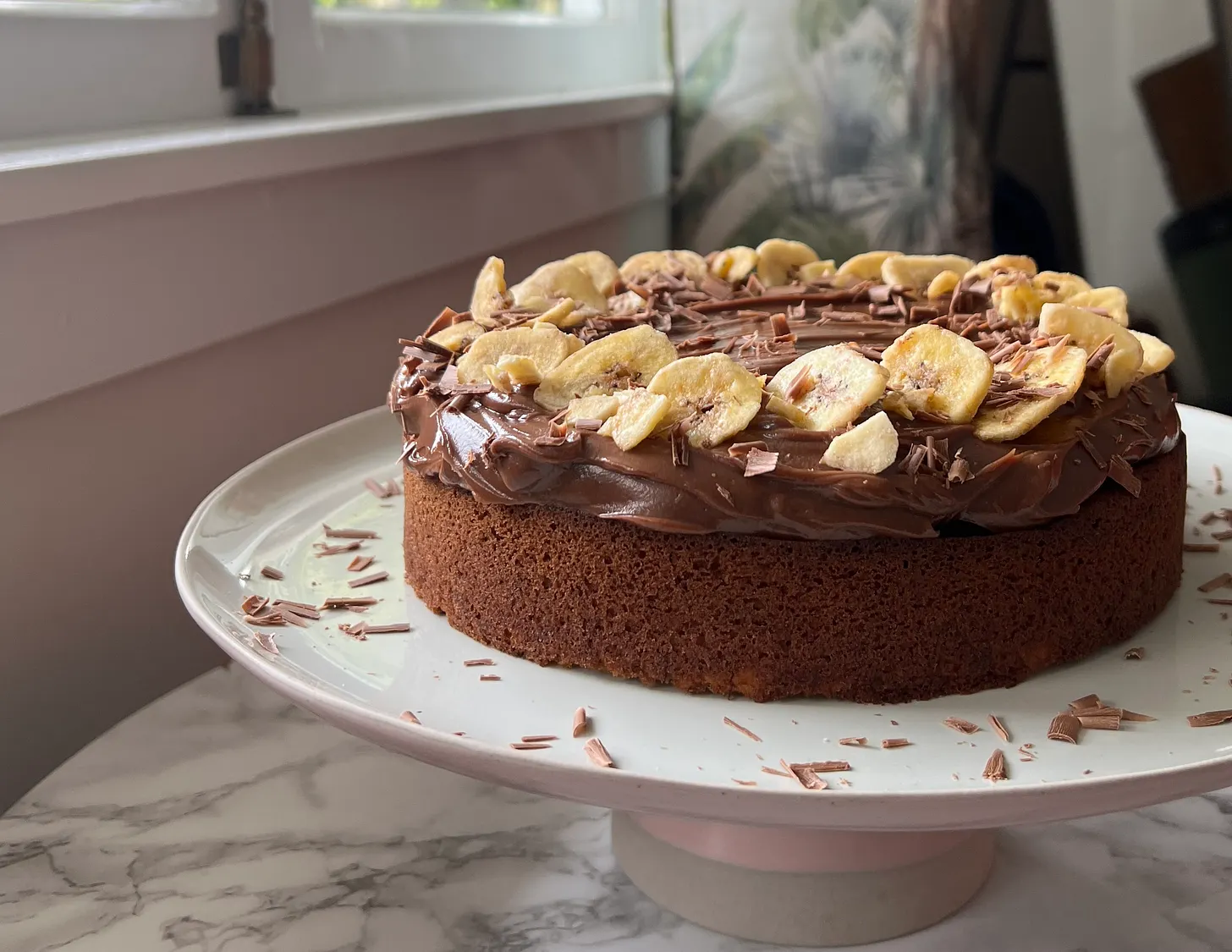 The Perfect Banana Cake (with chocolate ganache)